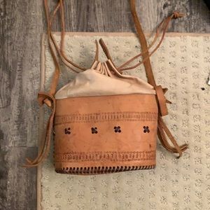 Custom American Indian leather purse